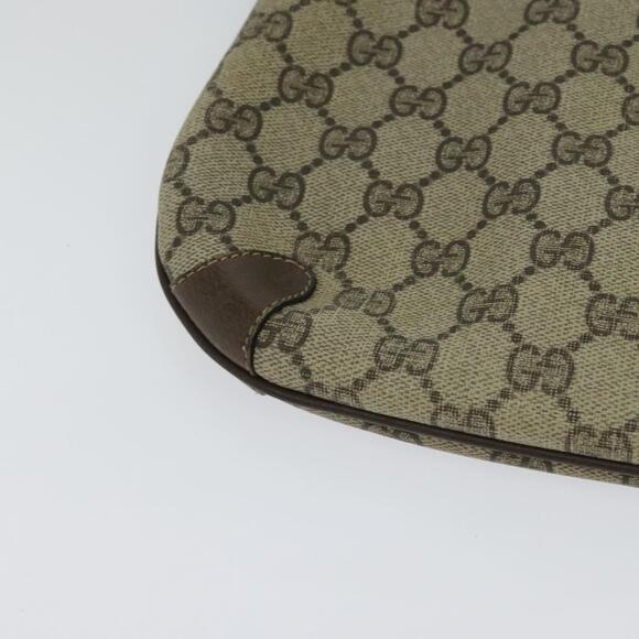 GUCCI GG Supreme Web Sherry Line Bag Pvc Beige Gold 39 02 026 - Picture 12 of 16